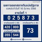 ตรวจลอตเตอรี่ 16 มีนาคม 2566